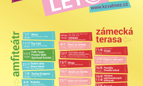 Léto ve Valmezu bude plné kultury